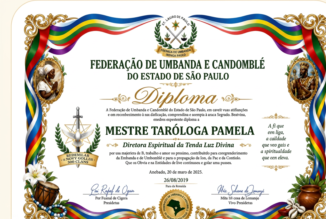 Certificado em Trabalhos Espirituais e Harmonização de Casais — Taróloga Pamela